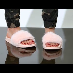 Pink Fur Slides